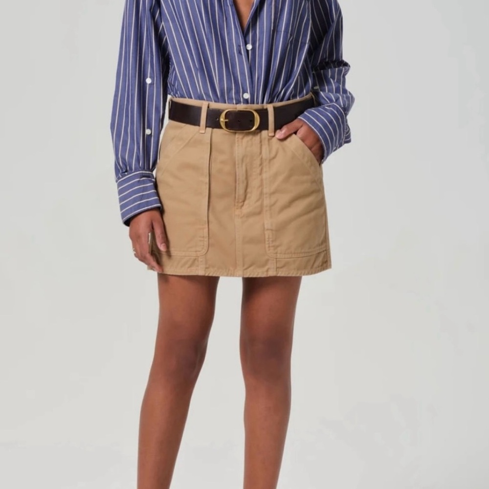 Citizens Of Humanity Beige Mini Skirt
